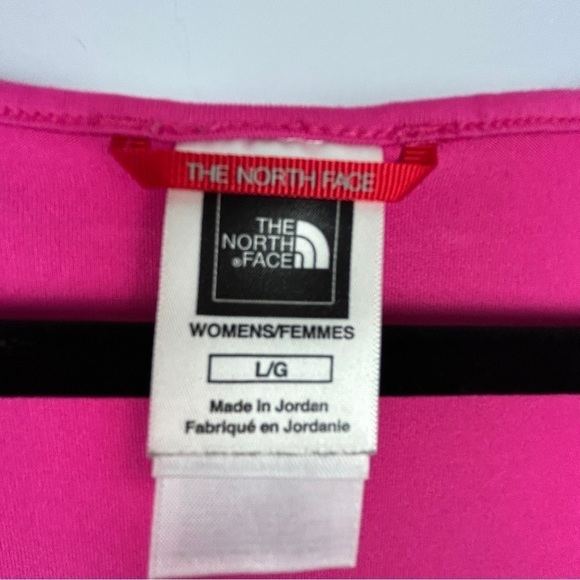 The North Face Floral Pink Vapor Wick Short Sleeve Henley Top Large - Picture 7 of 13